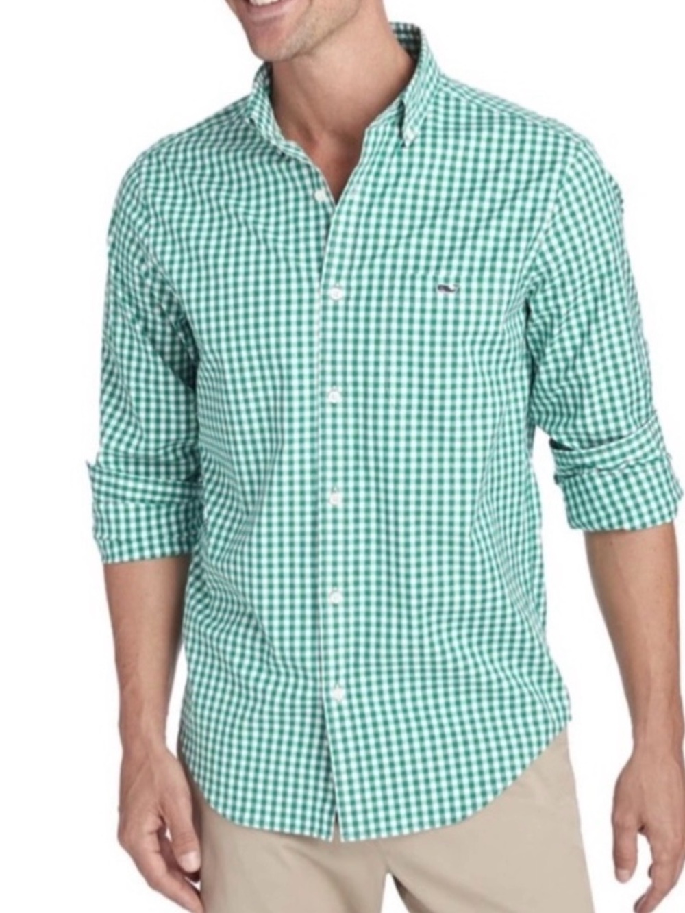 Vineyard Vines Stretch Cotton Gingham Shirt - Men’s Size Large